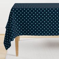 Navy and Turquoise Polka Dots