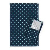 Navy and Turquoise Polka Dots