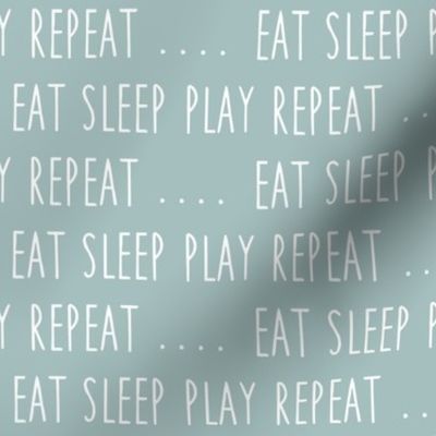 EAT SLEEP PLAY REPEAT (dusty blue)