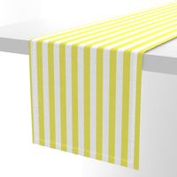 Citron and White Wide Stripes