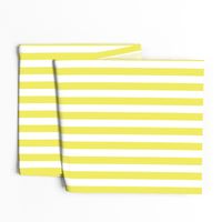 Citron and White Wide Stripes