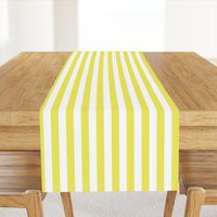 Citron and White Wide Stripes