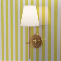 Citron and White Wide Stripes