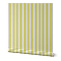 Citron and White Wide Stripes