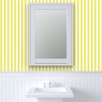 Citron and White Wide Stripes