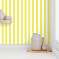 Citron and White Wide Stripes