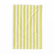 Citron and White Wide Stripes