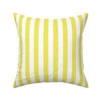 Citron and White Wide Stripes