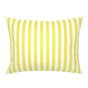 Citron and White Wide Stripes