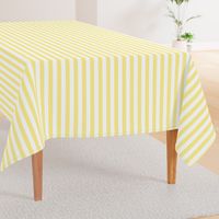 Buttermilk Yellow and White Wide Stripes