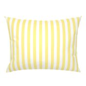 Buttermilk Yellow and White Wide Stripes