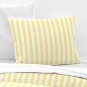 Buttermilk Yellow and White Wide Stripes