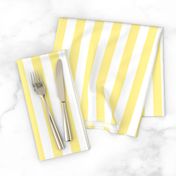 Buttermilk Yellow and White Wide Stripes