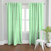 Apple Green and White Wide Stripes