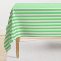 Apple Green and White Wide Stripes