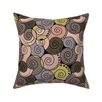  Brown olive beige abstract pattern sixties retro