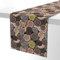  Brown olive beige abstract pattern sixties retro