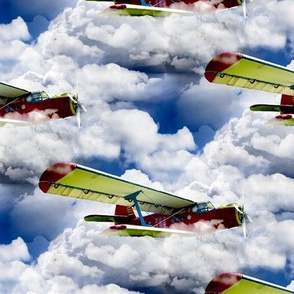 aircraft in the clouds