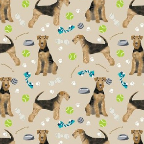 Airedale Terrier toys dog breed fabric sand