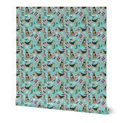 Airedale Terrier christmas dog breed fabric 3