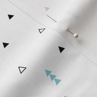 Cool Scandinavian style mini triangle geometric arrow print gender neutral blue