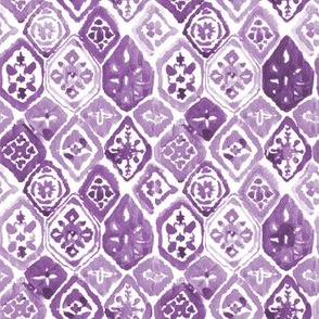 8" Lilac Shibori / White Background