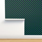 Mini Navy and Lime Polka Dots