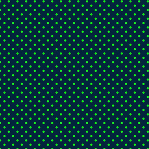 Mini Navy and Lime Polka Dots