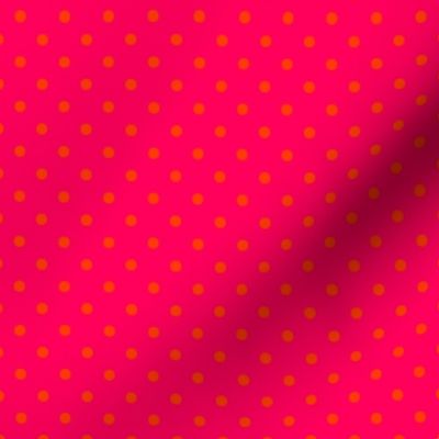 Orange and Pink Pop Polka Dots