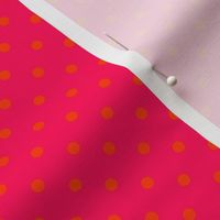 Orange and Pink Pop Polka Dots