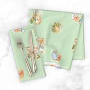 Peter Rabbit Tossed Soft Green Gingham