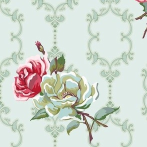 romancing the rose - green and red