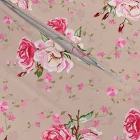 rose chintz pink and tan