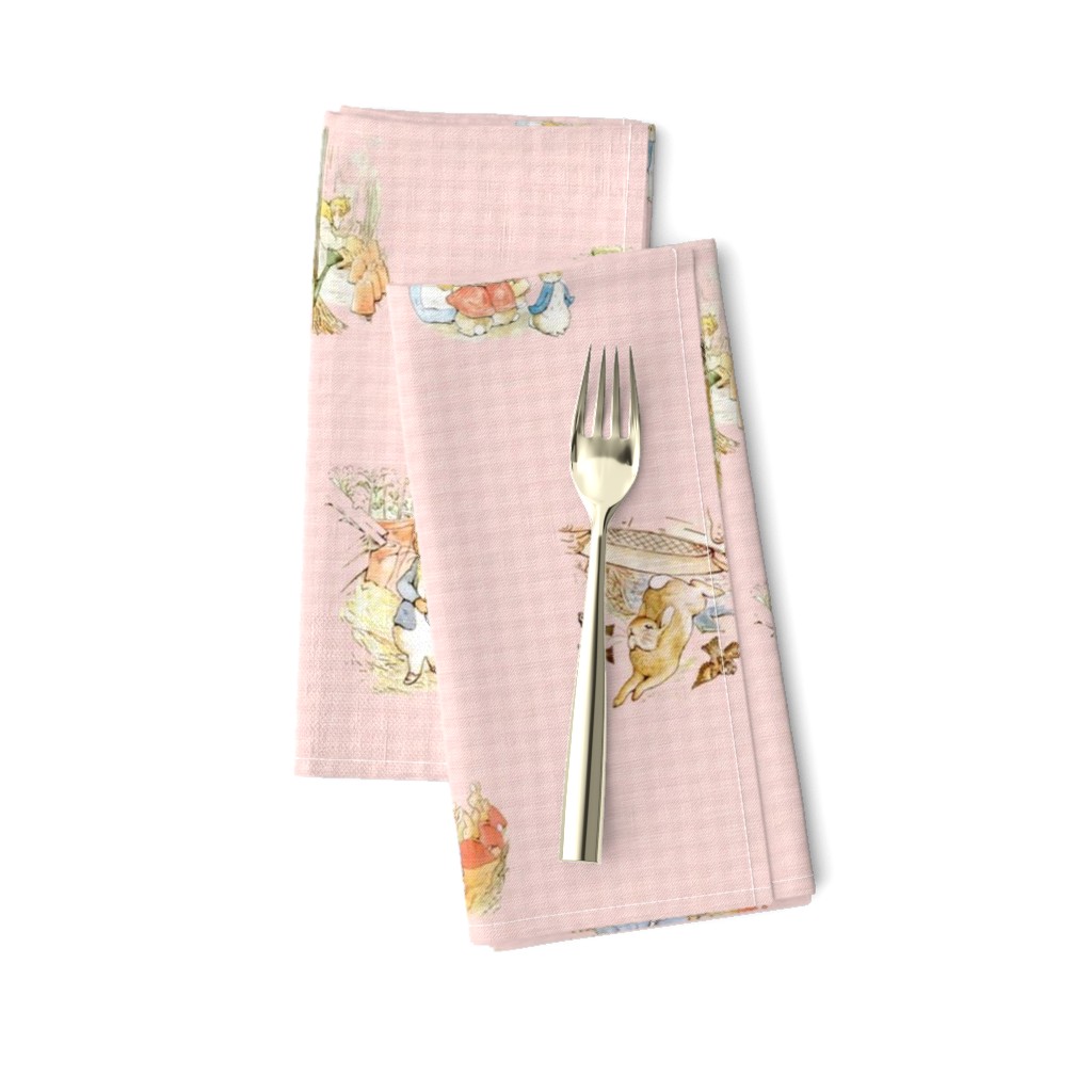 Peter Rabbit Character Toss Light Pink Gingham