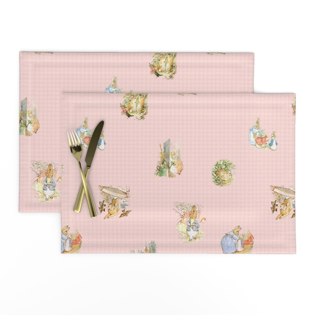 Peter Rabbit Character Toss Light Pink Gingham