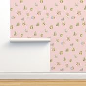 Peter Rabbit Character Toss Light Pink Gingham