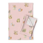 Peter Rabbit Character Toss Light Pink Gingham