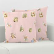 Peter Rabbit Character Toss Light Pink Gingham