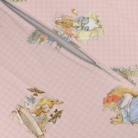 Peter Rabbit Character Toss Light Pink Gingham