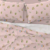 Peter Rabbit Character Toss Light Pink Gingham