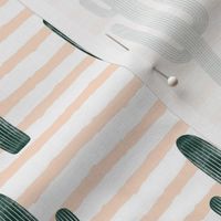 large scale - cactus on stripes - green