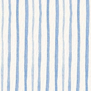 Watercolour Stripes - cornflower blue