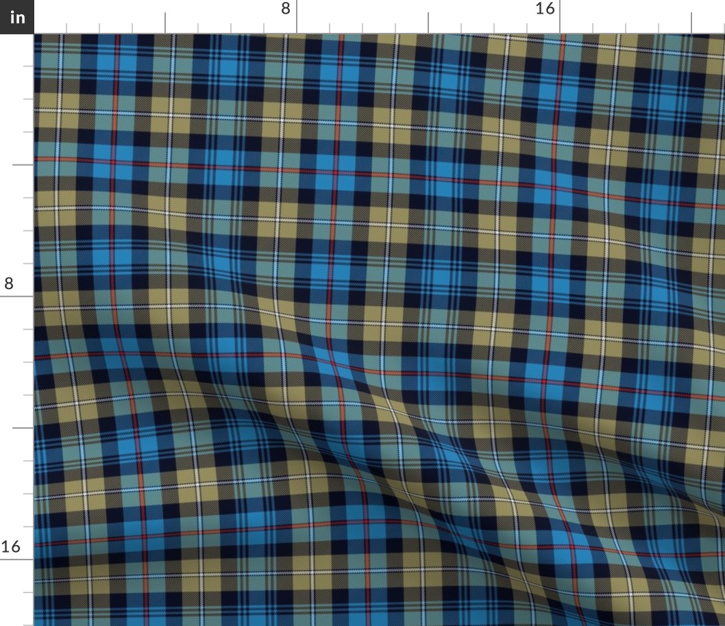 Mackenzie / Seaforth Highlander tartan, 6", muted colors