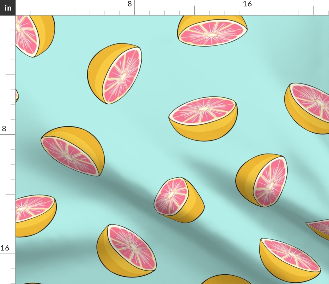 grapefruit - fruit fabric