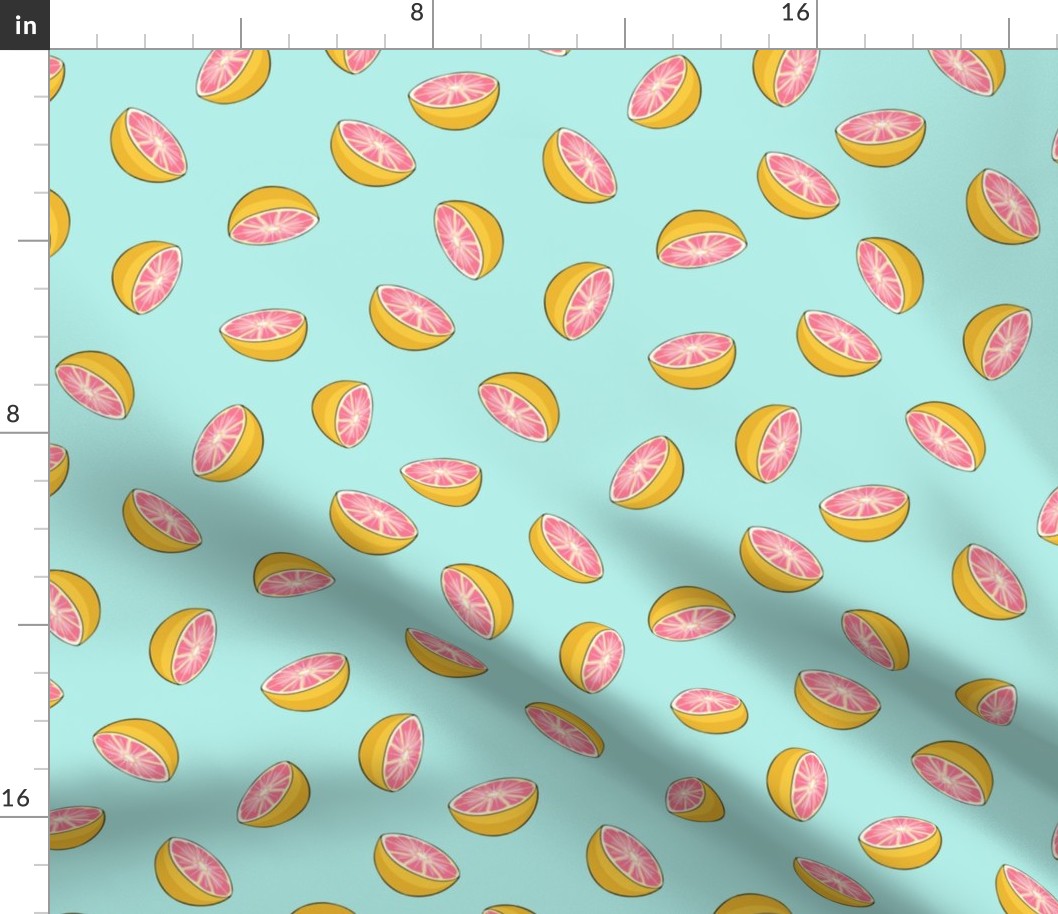 (small scale) grapefruit - summer fabric