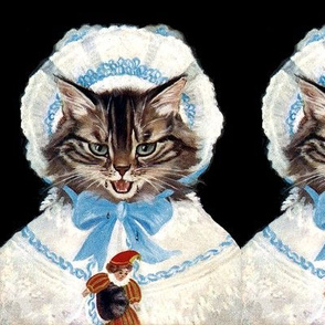 cats Maine Coon EGL elegant Gothic Lolita Victorian bows hats bonnets lace dolls jesters clowns vintage retro Anthropomorphic  whimsical animals