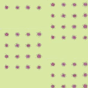 Floral dots, checkerboard