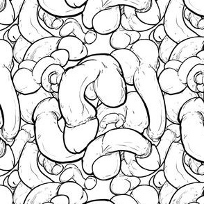 Graffiti Style Dick Pattern