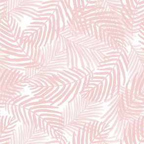palms print pink nursery baby soft pastel palm print