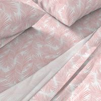 palm print fabric pastel pink nursery baby design